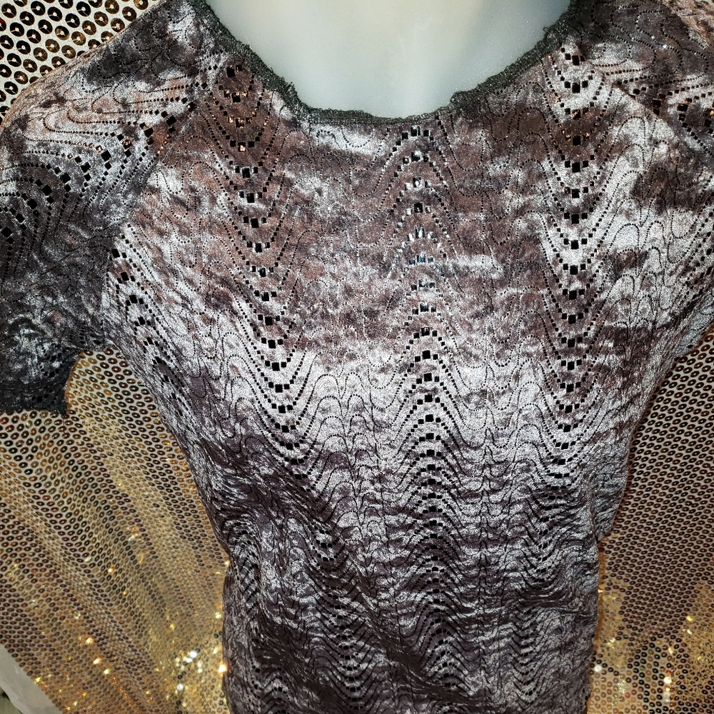 Men's velvet custom  couture Club shirt Med/Lg